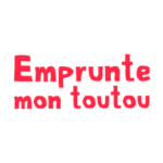 Logo Emprunte Mon Toutou sur fond noir