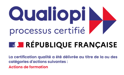 Qualiopi, processus certifié — République française. La certification qualité a été délivrée au titre de la ou des catégories d'actions suivantes : actions de formation.